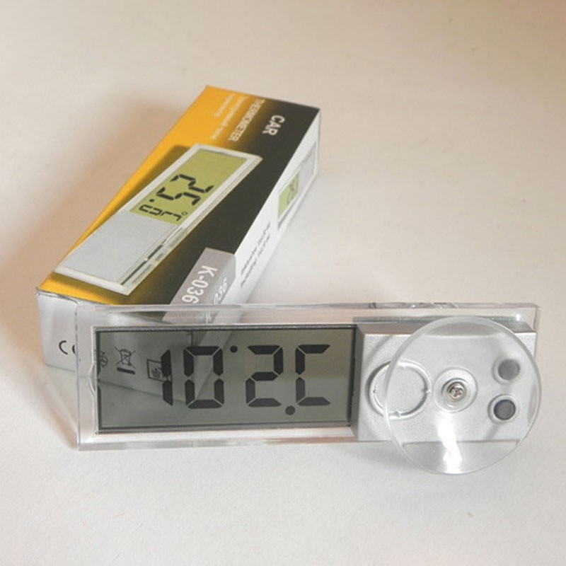 Car Decoration Interior Suction Cups LCD Digital Display Meter Thermometer