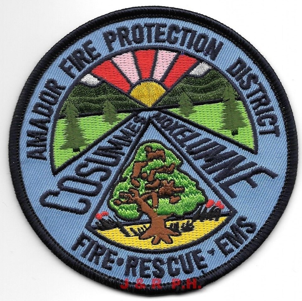 Amador  Fire Protection District, California (4" round size)  fire patch