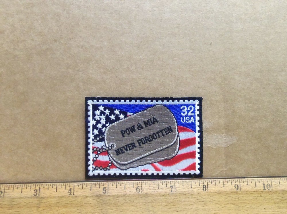 POW & MIA - Never Forgotten - Stamp Embroidered Patch
