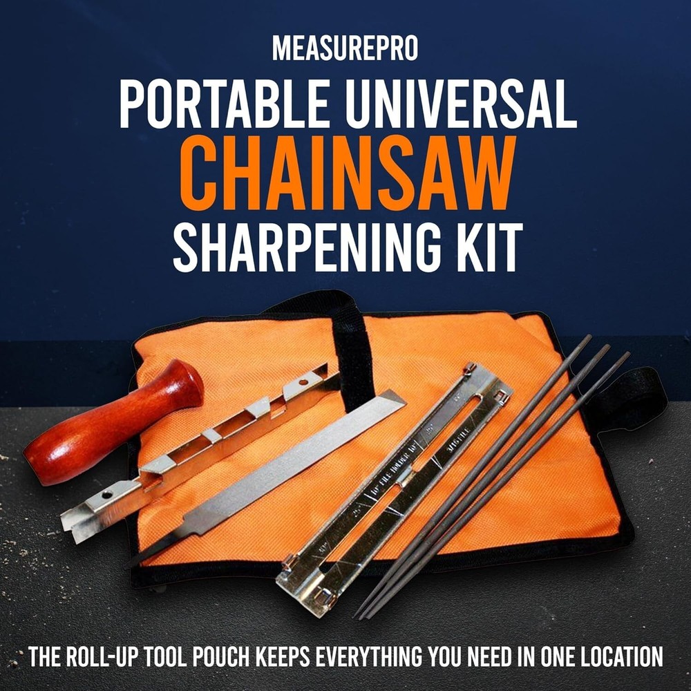 Chainsaw Sharpening Kit - 7 Piece Set with Round Files and Flat File