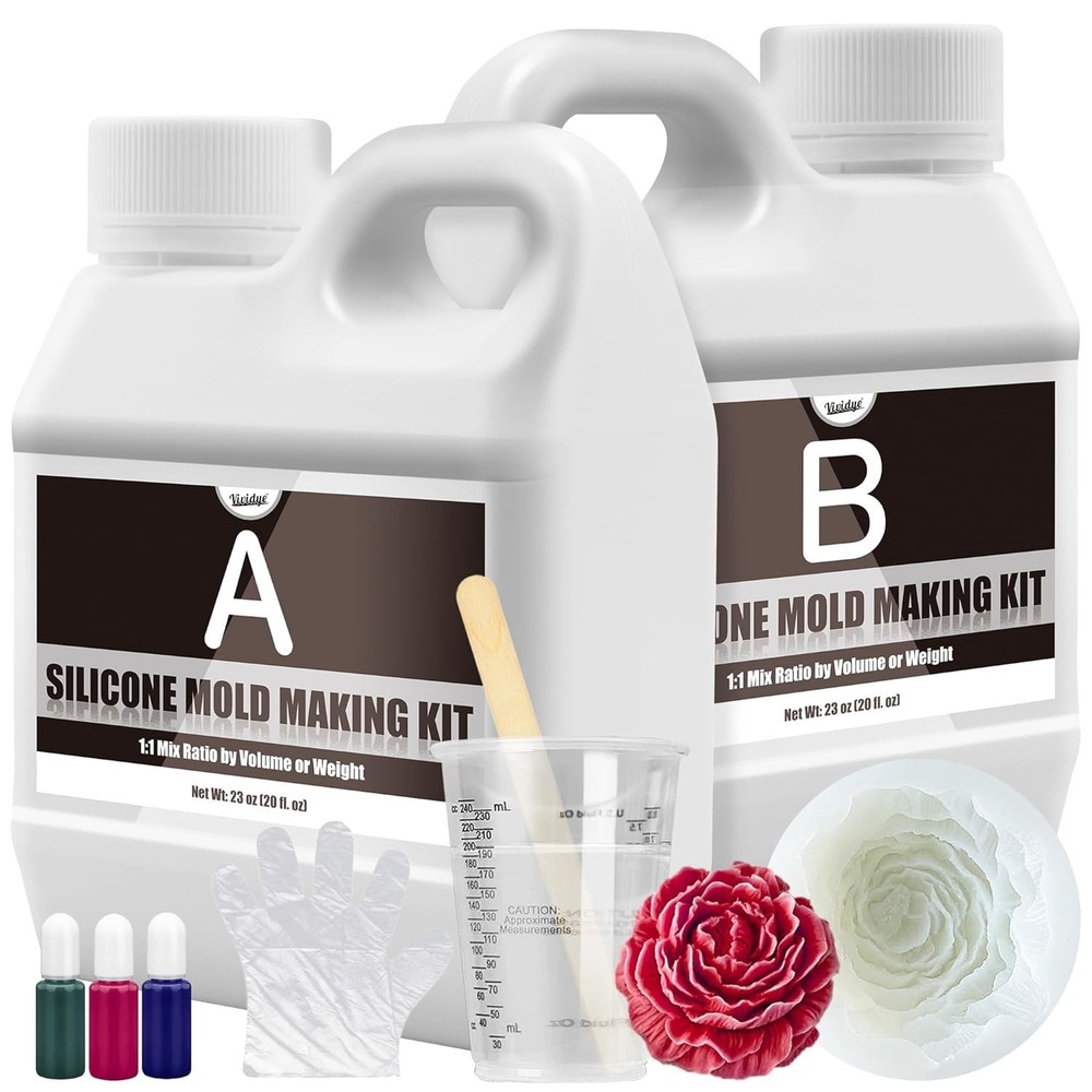 Silicone Mold Making Kit 100oz Translucent Liquid Silicone Rubber Mold Making