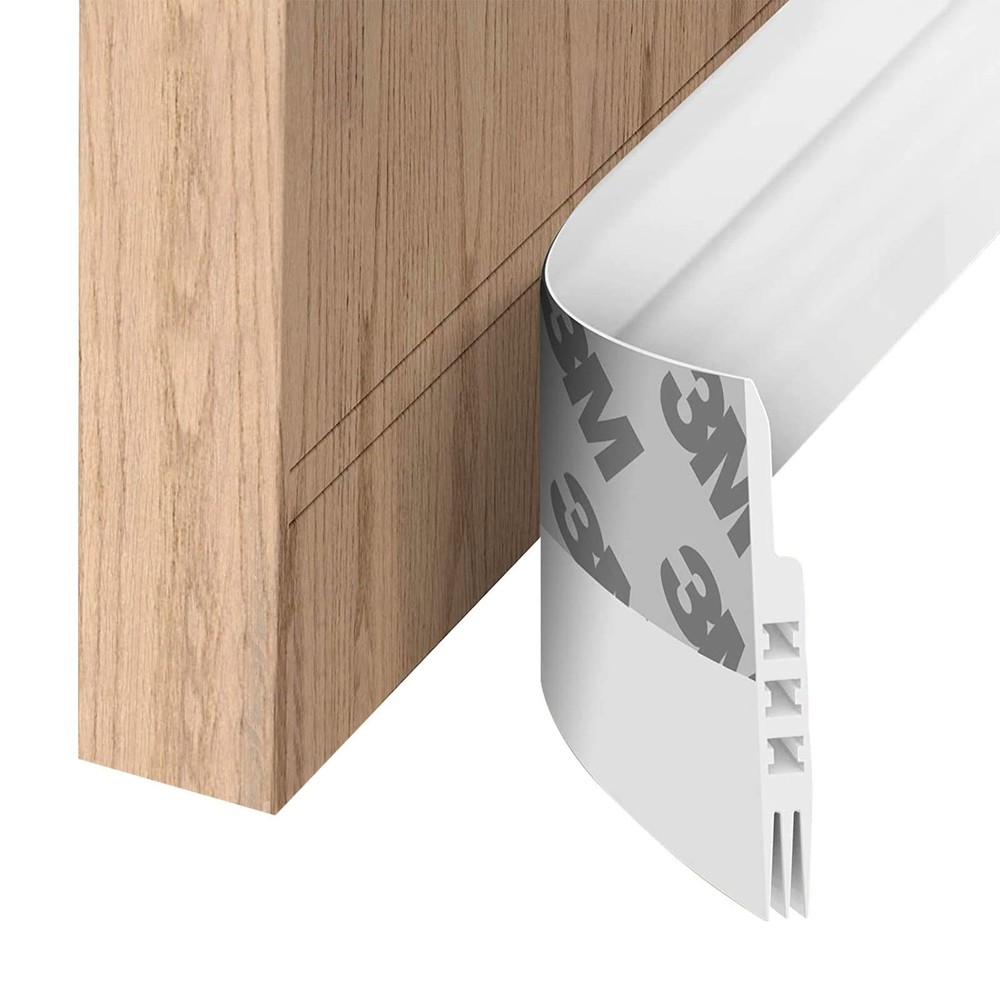 Door Draft Stopper Under Blocker Insulator Sweep White