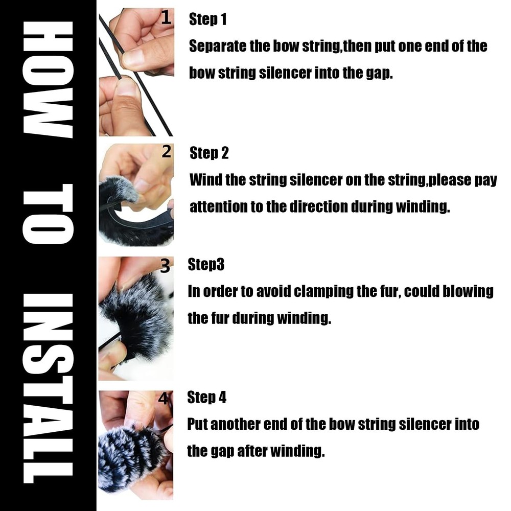 2 Pair Bow String Silencers Soft Bowstring Shock Absorber Stabilizers Archery...