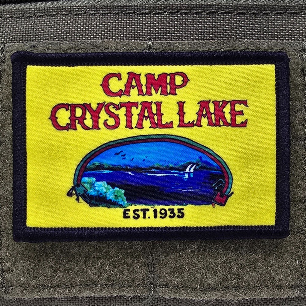 Camp Crystal Lake Patch Moral Tactical Meme Jason Horror Hook & Loop 3x2