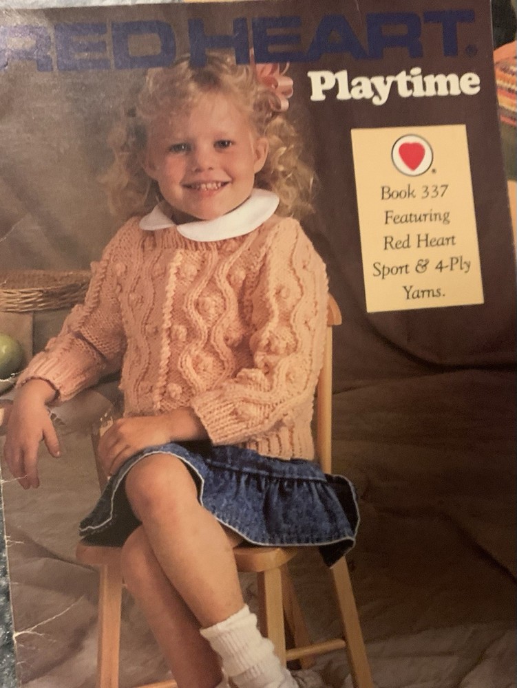 Hand Knit Patterns Sweaters Train Tractor Dinosaur Hearts Cables Upside Downers