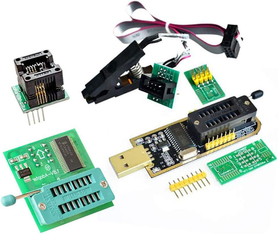 EEPROM BIOS USB Programmer CH341A + SOIC8 Clip + 1.8V Adapter + SOIC8 Ad