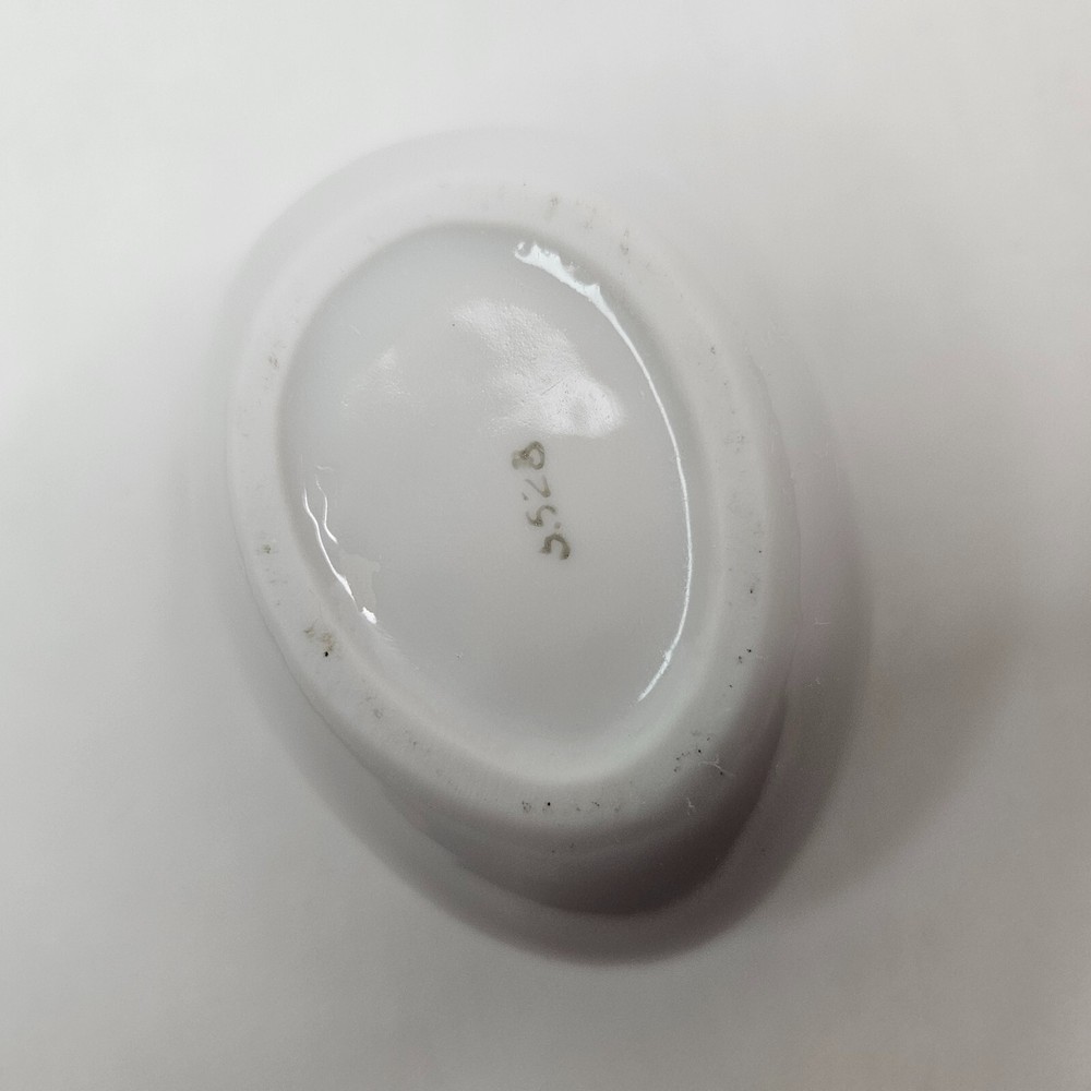 Porcelain Trinket Egg 2 Part Easter Vanity Jewelry Box Decor Gift