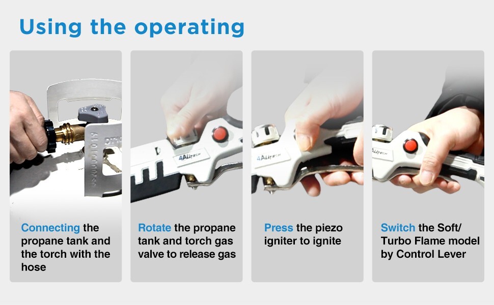 Propane Torch Weed Burner Kit with Battery Electric Pulse Ignition Flame Thrower