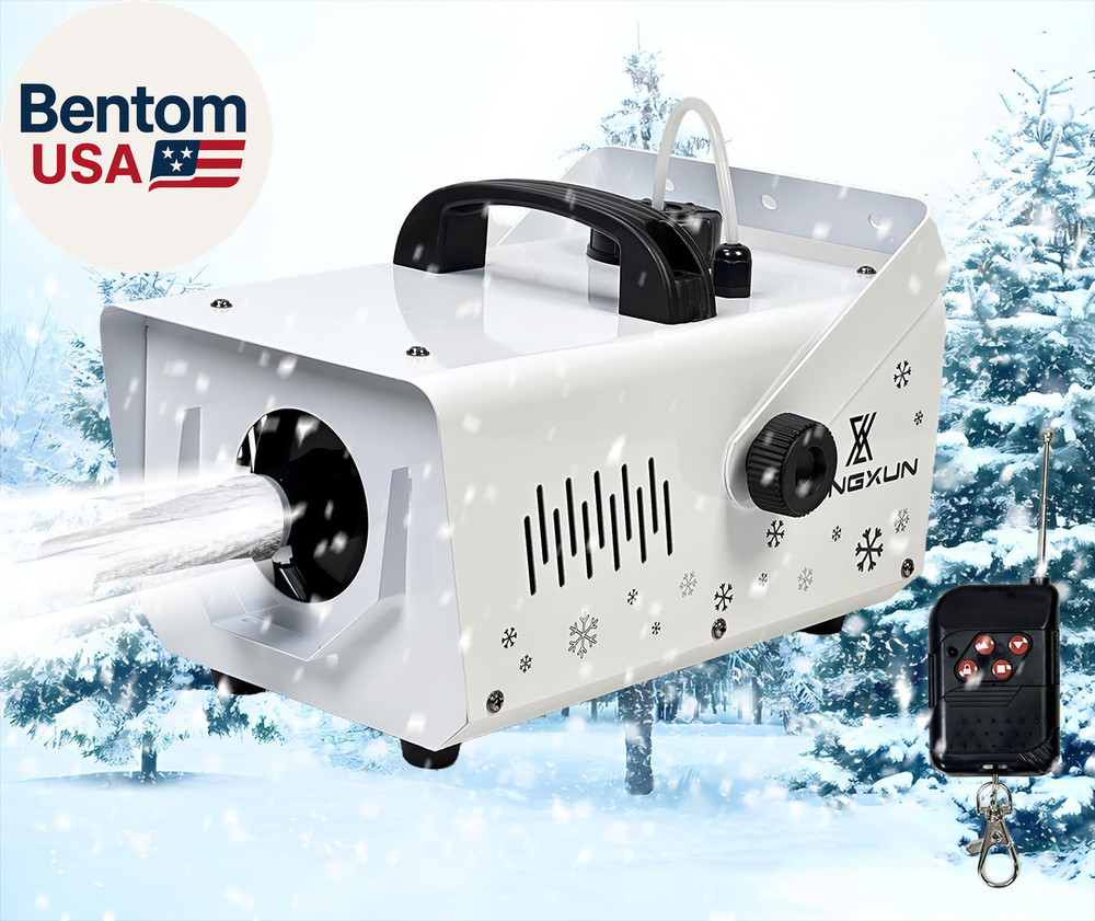 800W Snow Machine with Manual & Wireless Remote Control, Fake Snow Maker Machine