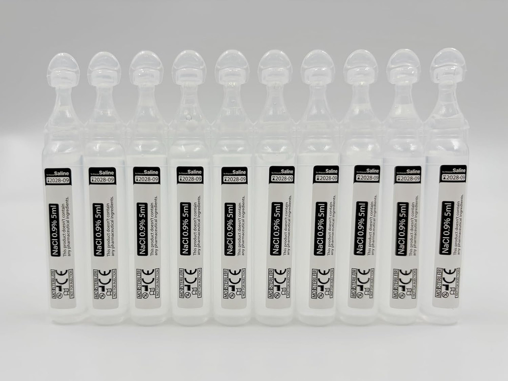 Saline Solution, 0.9% Sodium Chloride, 30 Single-Use 5Ml Tubes
