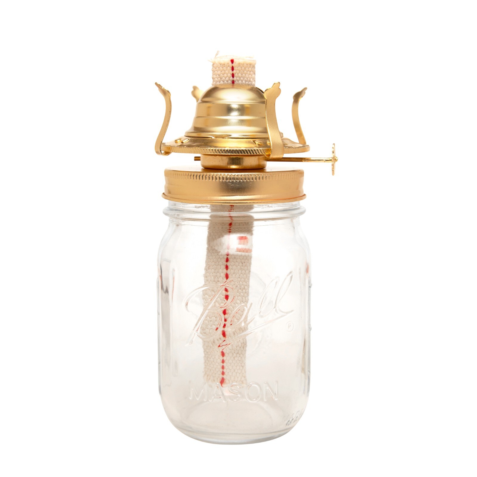Brass Plated Oil Burner for Mason Jars - Turn Any Mason Jar into a Vintage Lamp