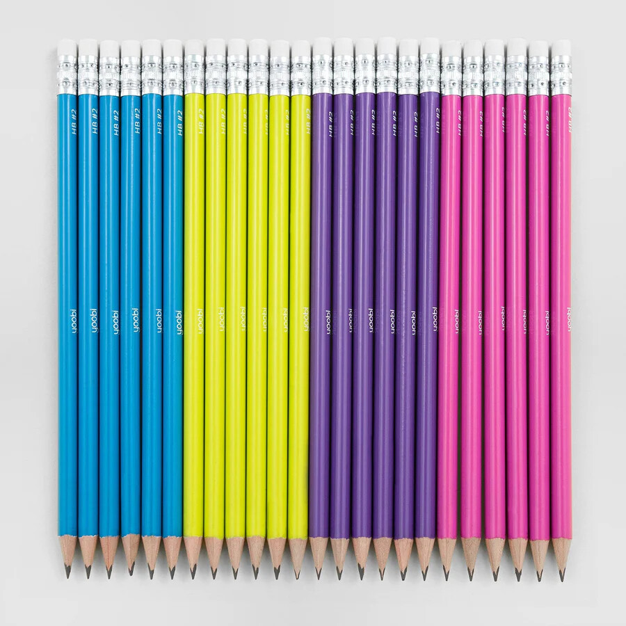 Yoobi 6 Pack Mechanical Pencils And 24 Pack no2 Pencils Pre Sharpened Multicolor