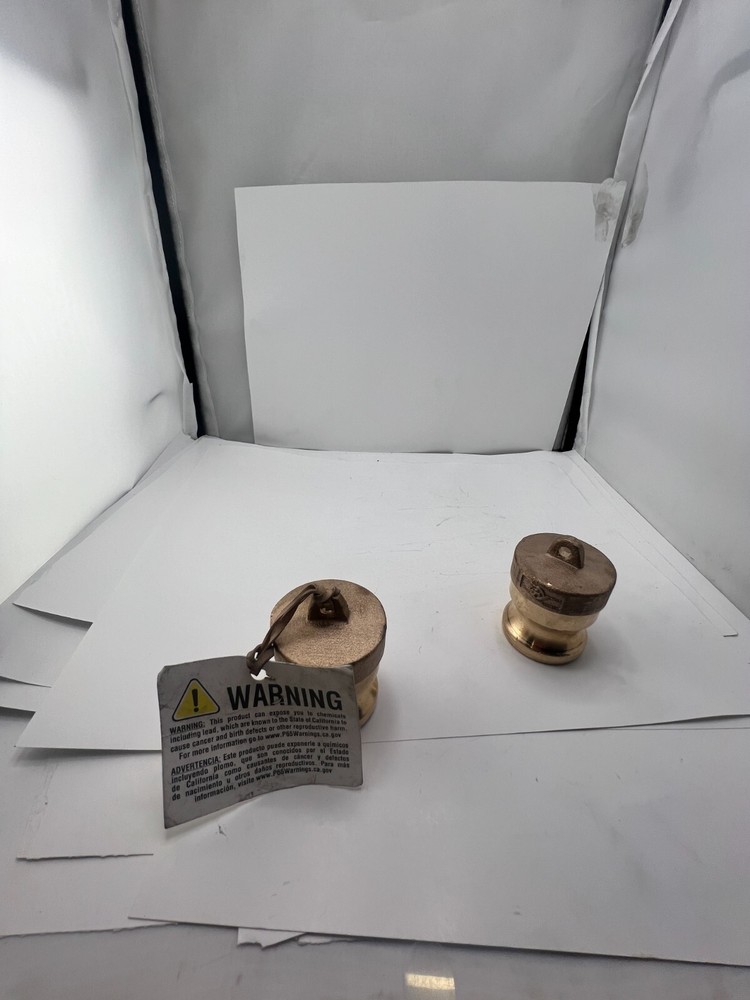 (QTY 2) Dust Plug Adapter Hose Fitting Camlock 2" Outer Diameter 2.14" Height