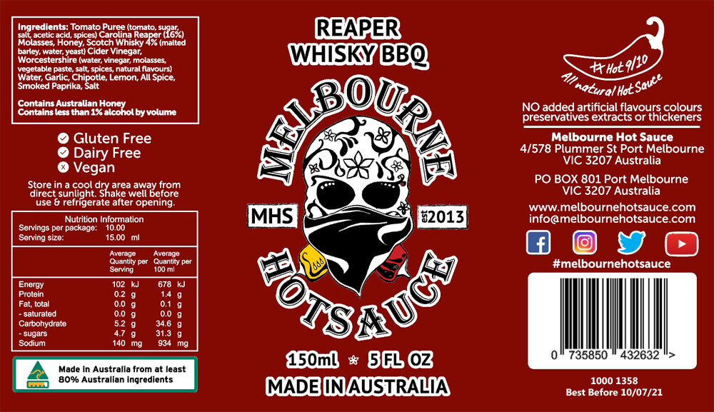 Melbourne Hot Sauce 12x150ml Challenge Pack