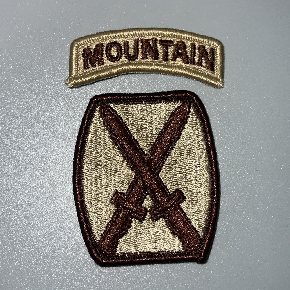 ARMY  PATCH .10th MOUNTAIN DIVISION, DESERT,DCU. DBDU,