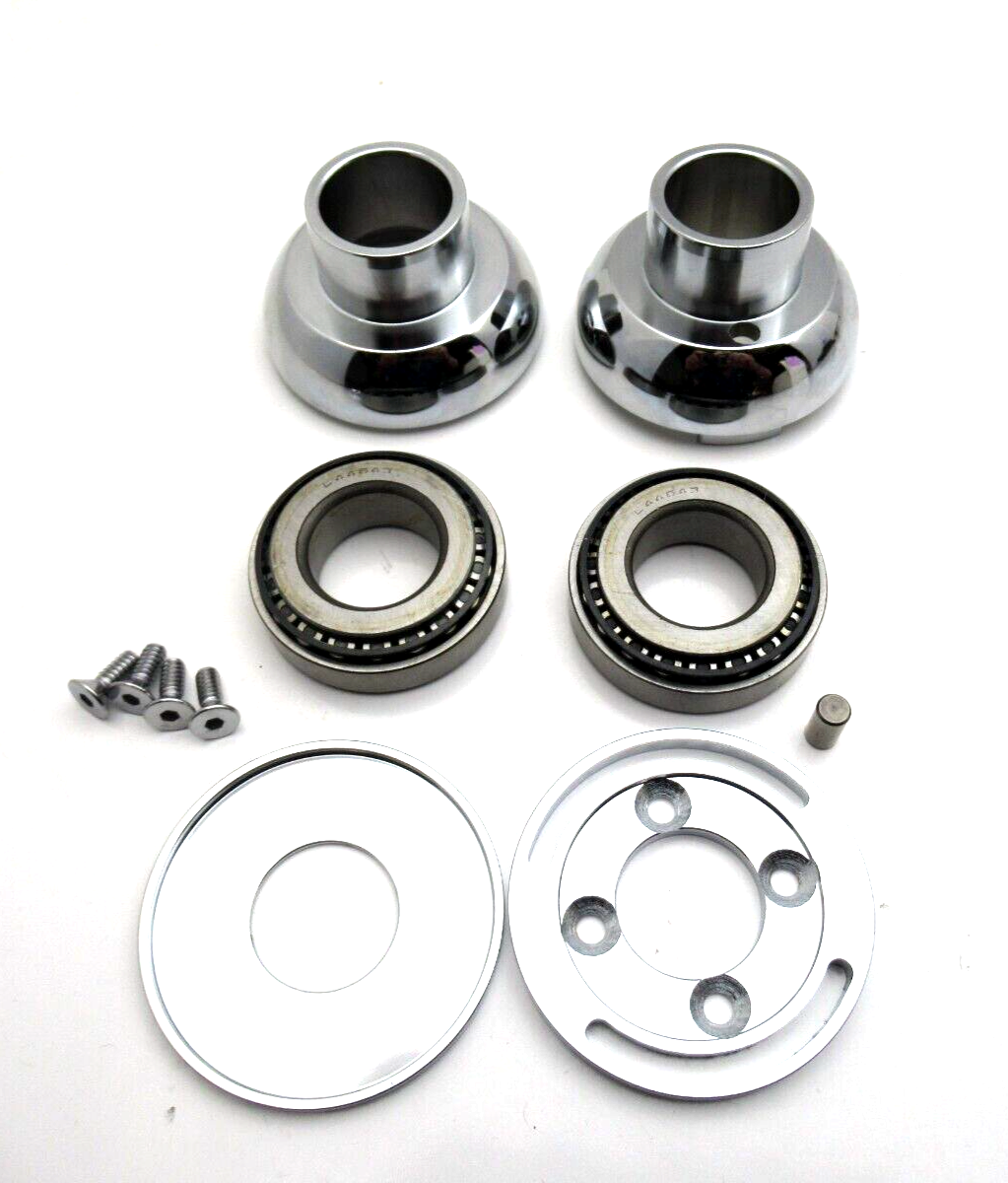 FOR HARLEY BT, CHROME INTERNAL FORK STOP, NECK BEARING KIT, CUSTOM -36 AND UP BT