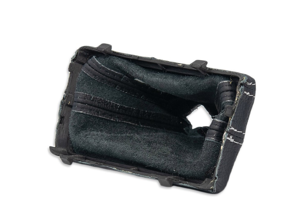 FOR AUDI Q5 2008-2017 DSG GEAR SHIFT BOOT GAITER LEATHER STITCHING WHITE + FRAME