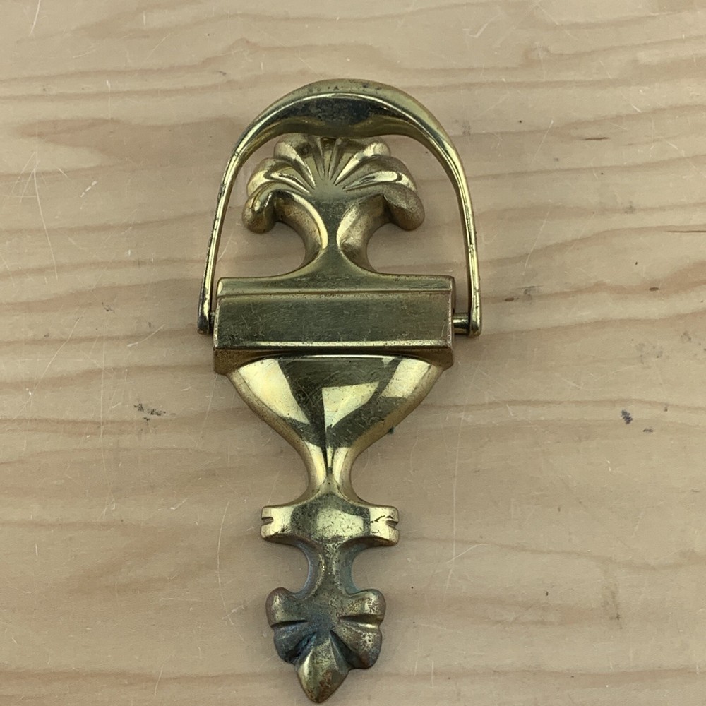 Vintage Ornate Solid Brass Door Knocker 7'' High.