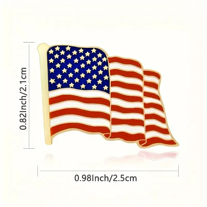 High Quality American Waving Flag Lapel Pins - Patriotic USA