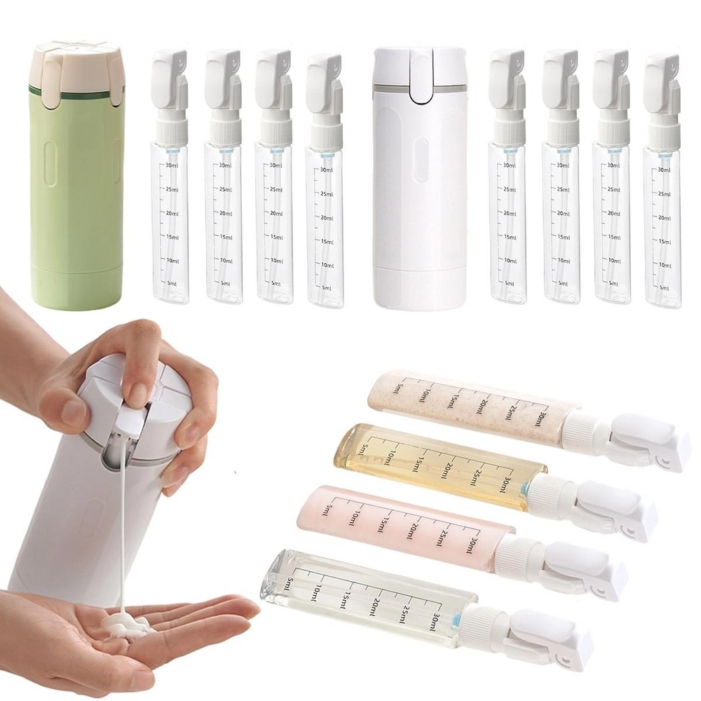 Leakproof Plastic Travel Bottles Set for Cosmetic Toiletry Use