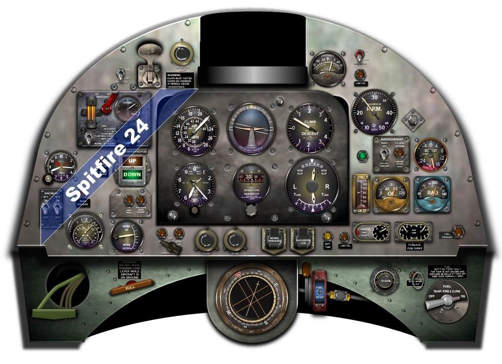 SPITFIRE COCKPIT instrument panel CDkit