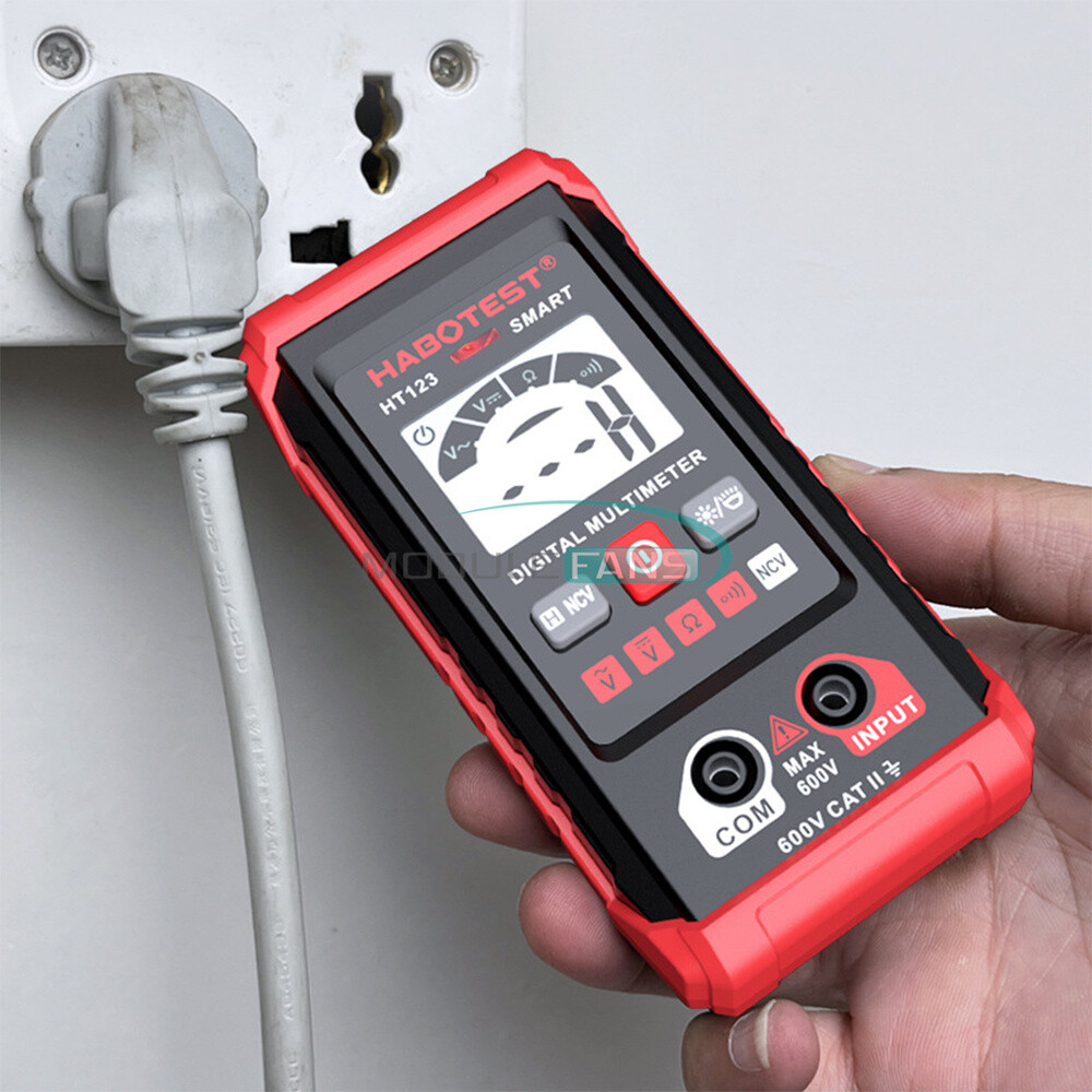 HT123 Digital Multimeter Smart Meter Volt AC DC 600V Tester True RMS Backlight