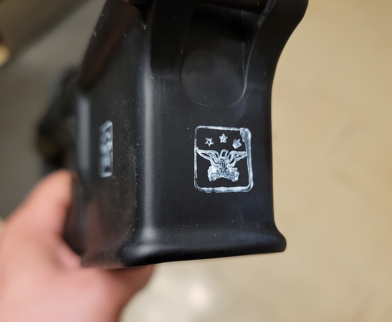 1/2 inch Department of Defense Acceptance Ink Stamp Eagle 3 stars Vietnam - 1993