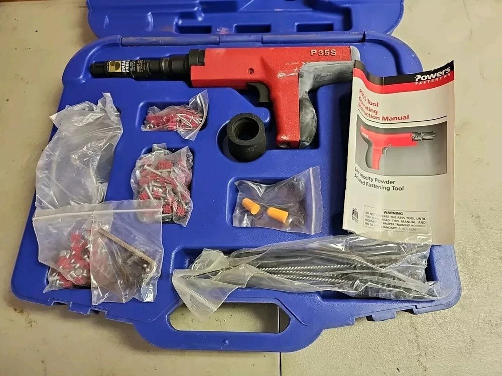 Powers Fasteners P35S Powder Driven Tool w/ case-Powder Actuated Fastener