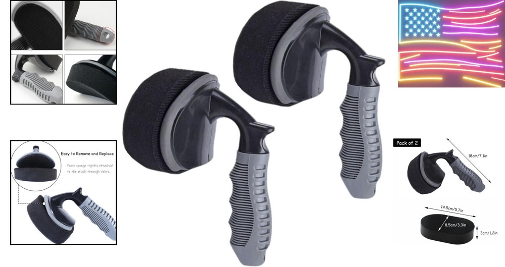 Tire Shine Applicator, 2 Pack Tire Dressing Applicator Pad