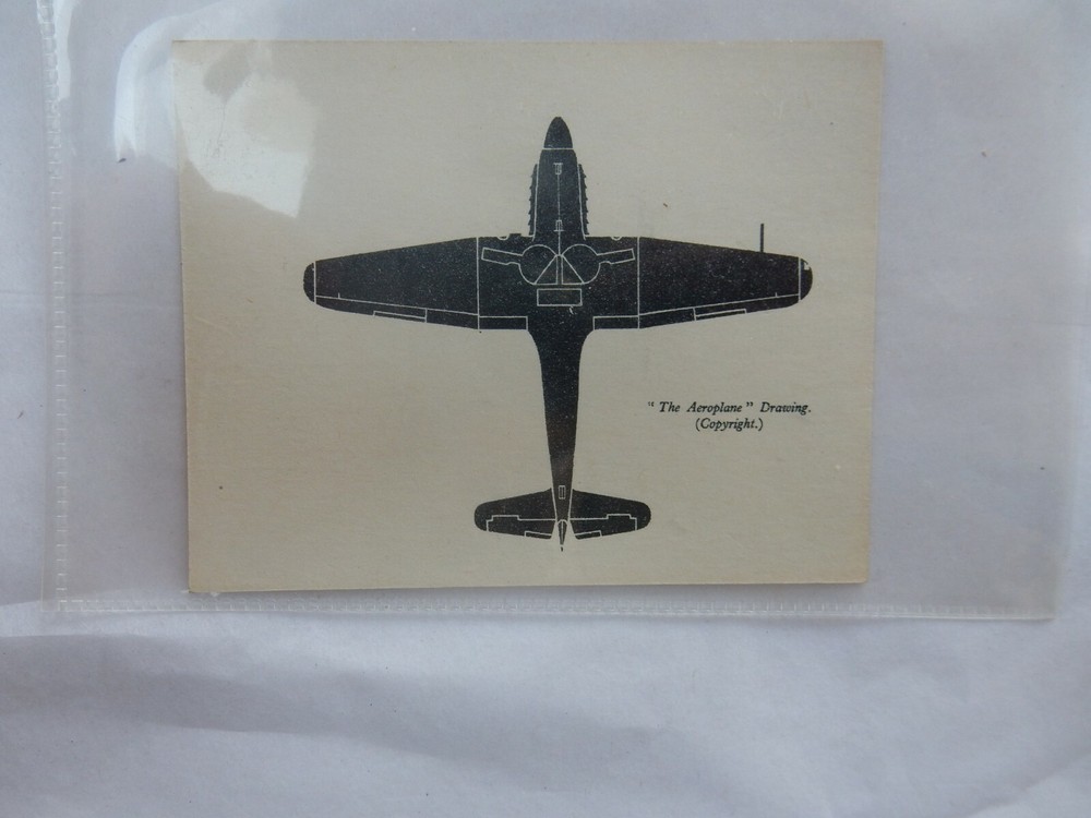 WW2 ERA SMALL RECOGNITION CARD   TYPE  ?    9 X 8 CM  /  --;