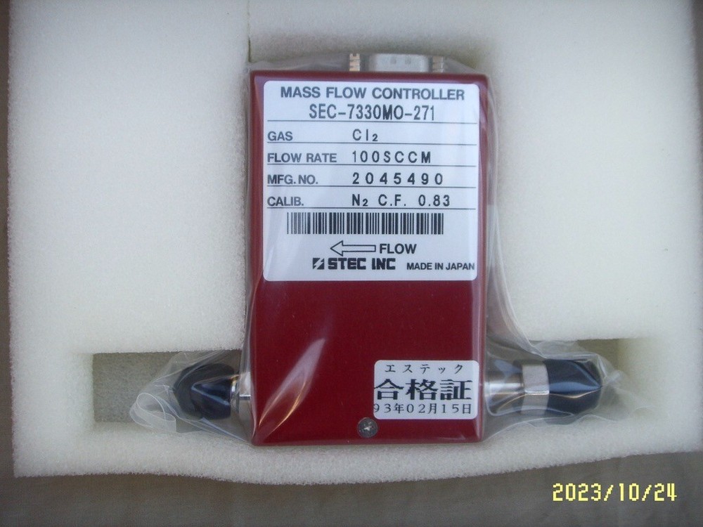 STEC MASS FLOW CONTROLLER SEC-7330MO-271 GAS Cl2 100SCCM