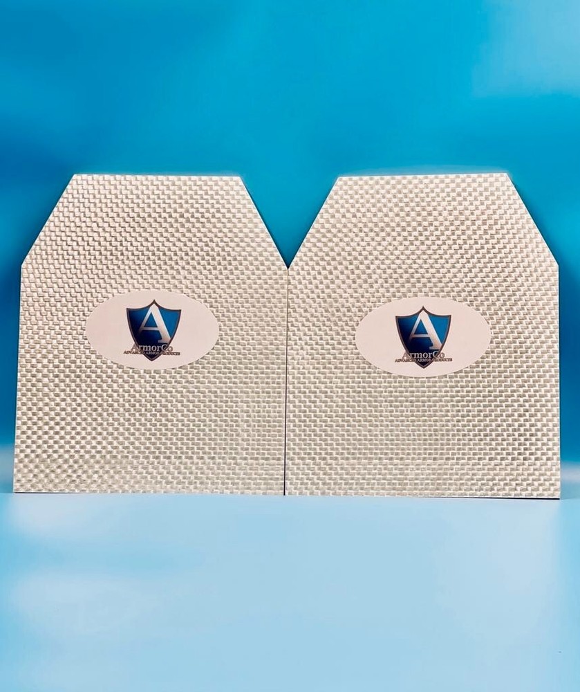 Body Armor Two Fiberglass Flat SAPI Cut Inserts UL 3 Protection