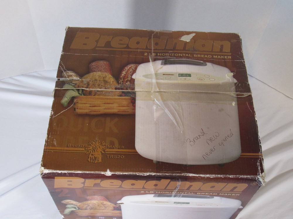 Breadman Bread Maker 3 Horizontal Loaf Sizes 8 Functions TR520 2lb Model NEW