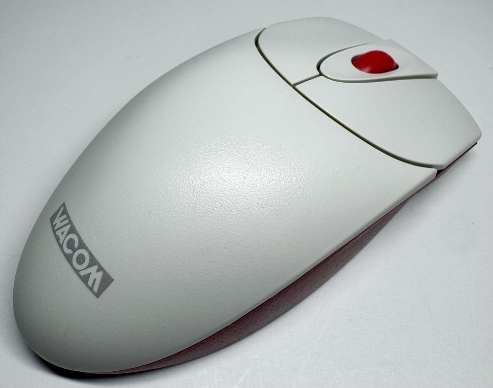 Wacom EC-120-0S Mouse - Transparent Clear Red - Untested - Cleaned