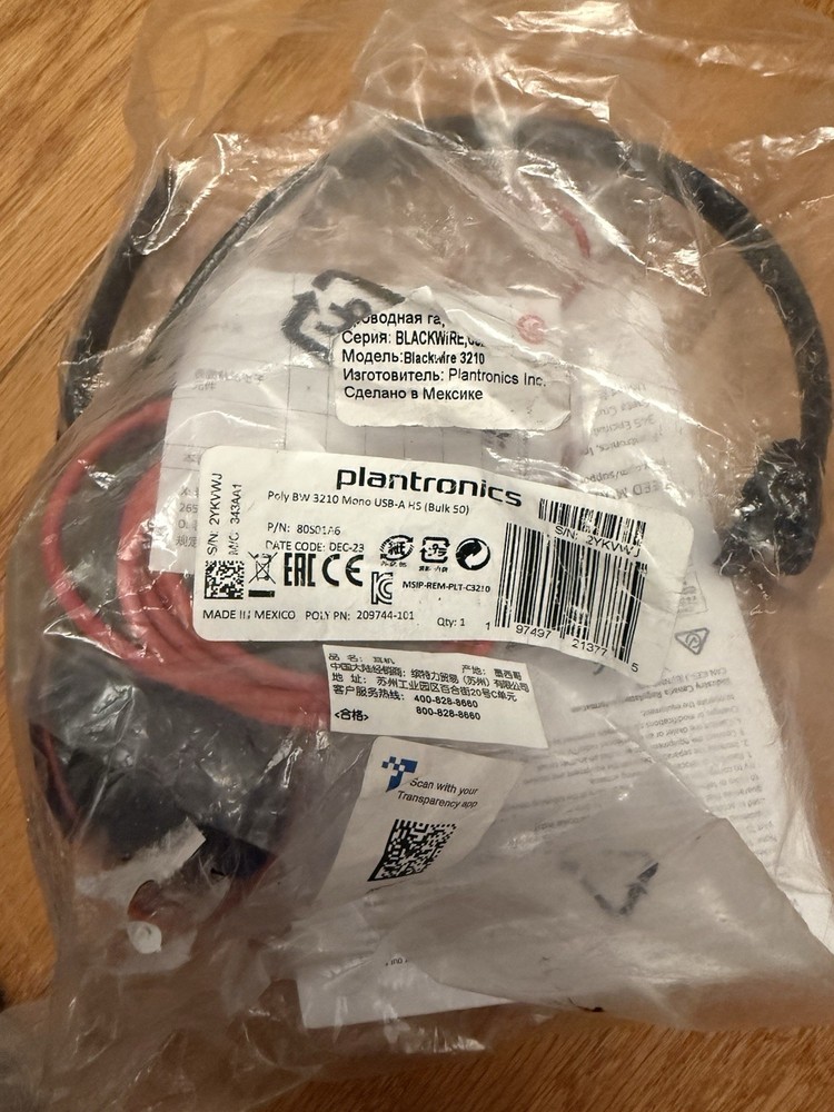 Plantronics POLY Blackwire 3210 Headset Wired Head-band USB Type-A Black