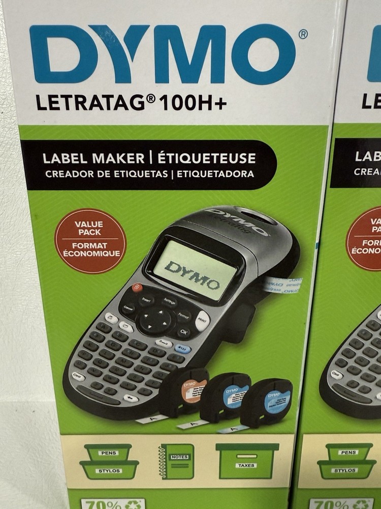 DYMO Portable Printer Handheld Label Maker Black Silver Letratag 100H+ Sealed!!