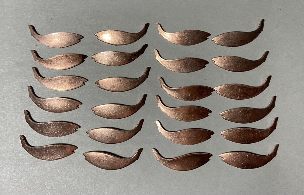 24X Copper Blanks for enameling use- SMALL FISH shape