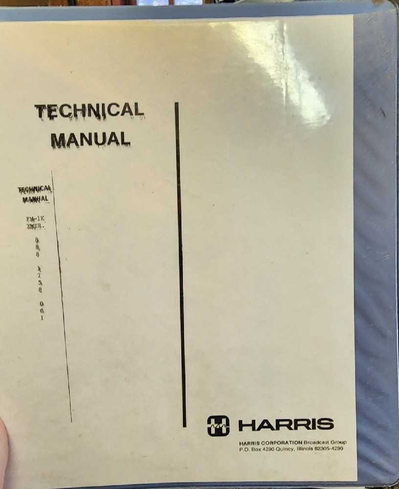 Harris FM1K FM Commercial Radio Broadcast Transmitter 1K 1,000W works