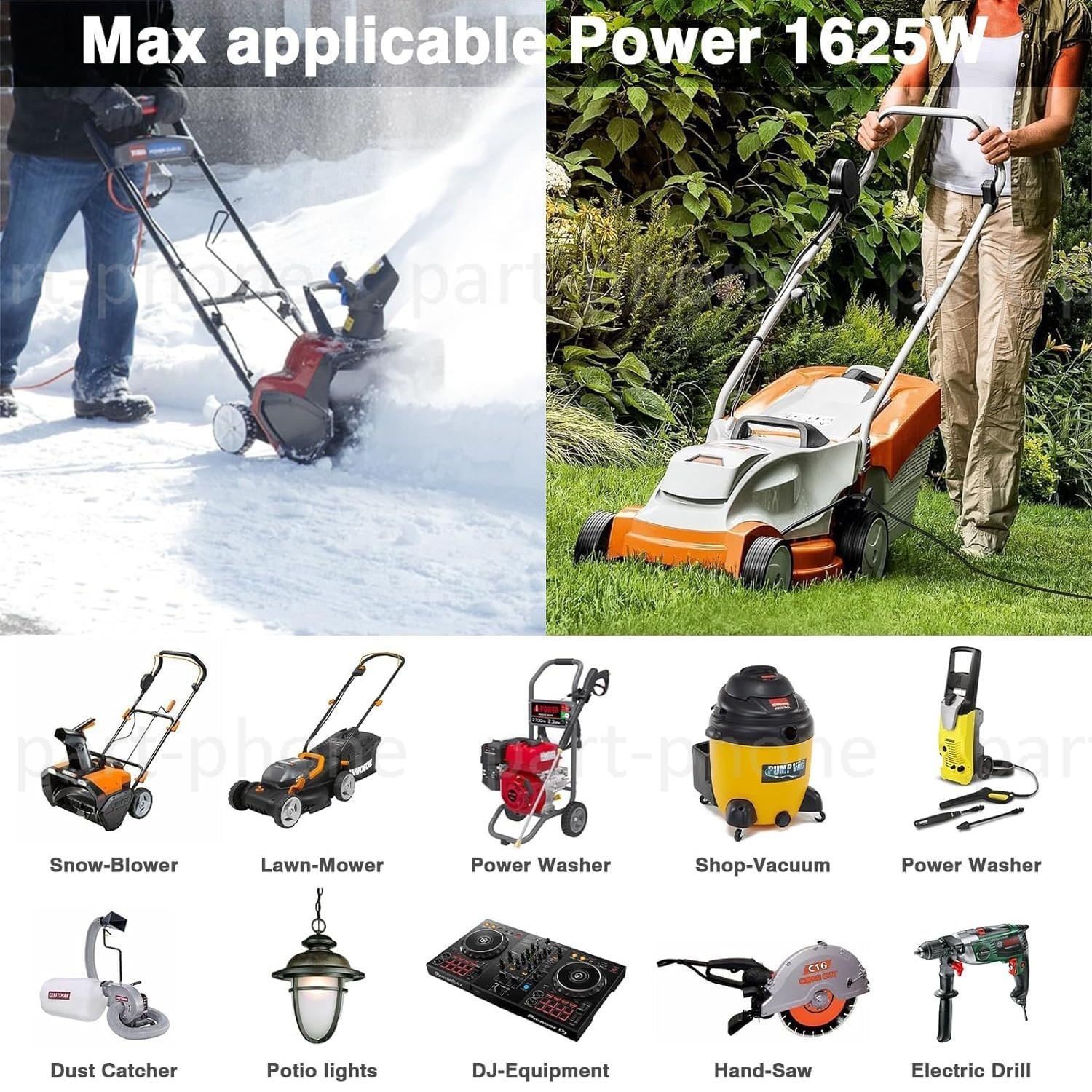 3 Prong Plug 125V Double Male Extension Cord NEMA 5-15P to 5-15P Blue