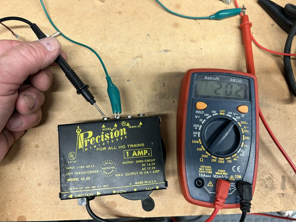 Precision Miniatures HO Train Transformer Model UL 25 - 120V AC-DC - TESTED