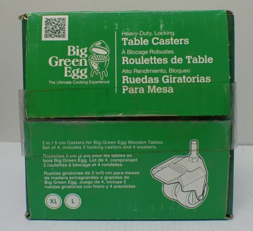 Big Green Egg 114662 Heavy Duty Locking Table Casters