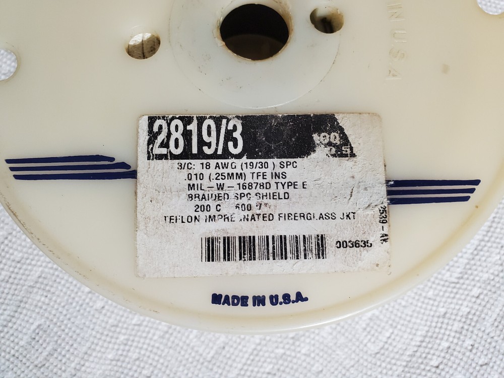 Alpha 2819/3 High/Low Temperature 3 Conductor Cable (1FT Per)