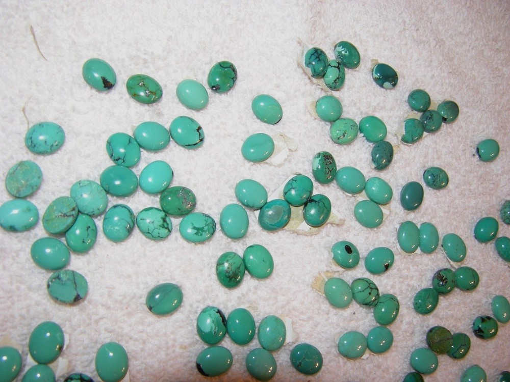 Turquoise cabochons 10x8MM oval 8 cabs per lot