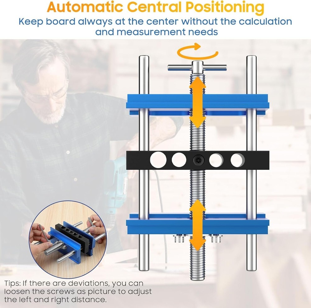 Dowel Jig 6 Extra Length Self Centering Dowel Jig Kit With 6 Drill Guide Blue