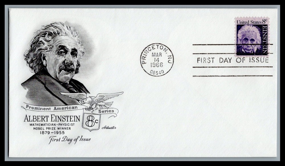US FDC # 1285. 8c Einstein  Artmaster  1966, 9L530