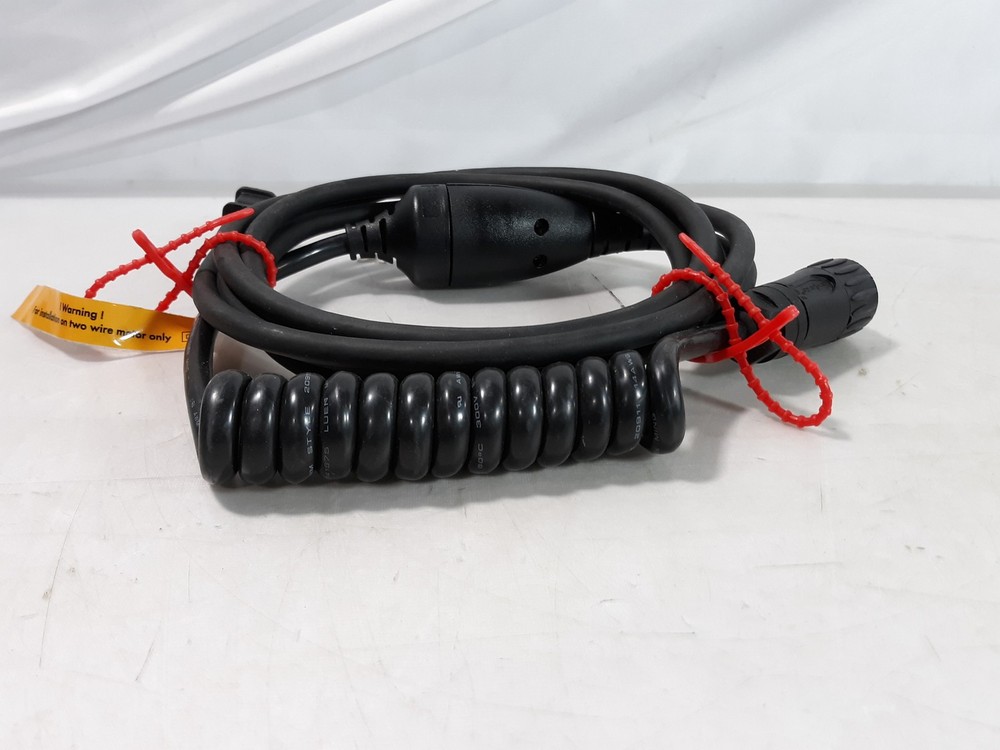 Amphenol SJOW E52825-A2 Coiled Power Cord 2-Wire Motor Connection US Plug Cable