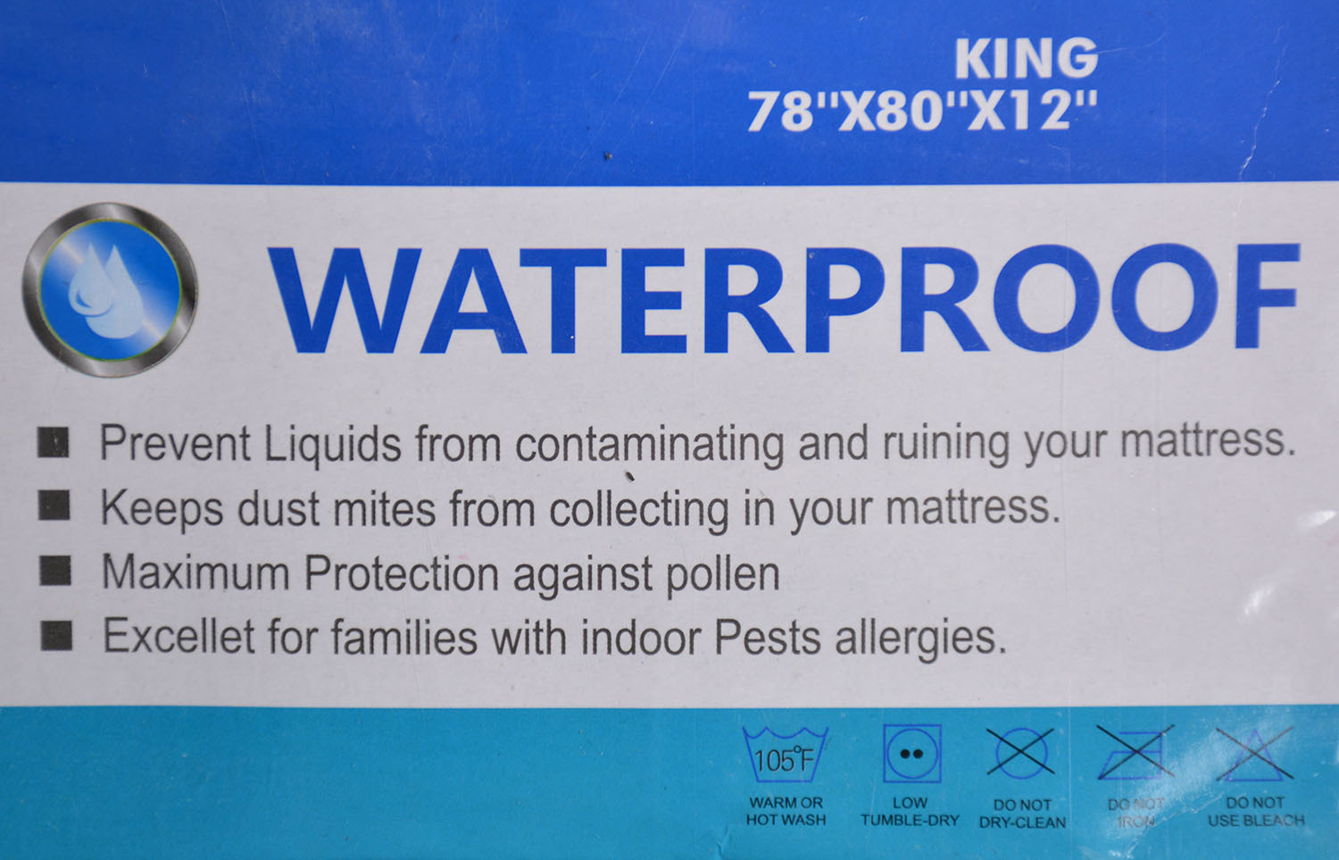 Mattress Protector Encasement Bedbug Cover Waterproof Hypoallergenic