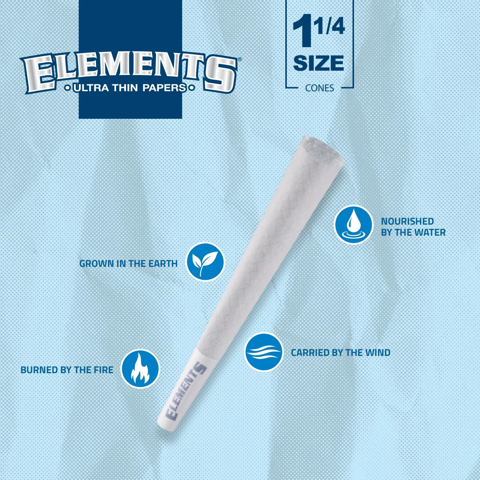 Elements Cones 1 1/4 Pre-Rolled | 100 Pack
