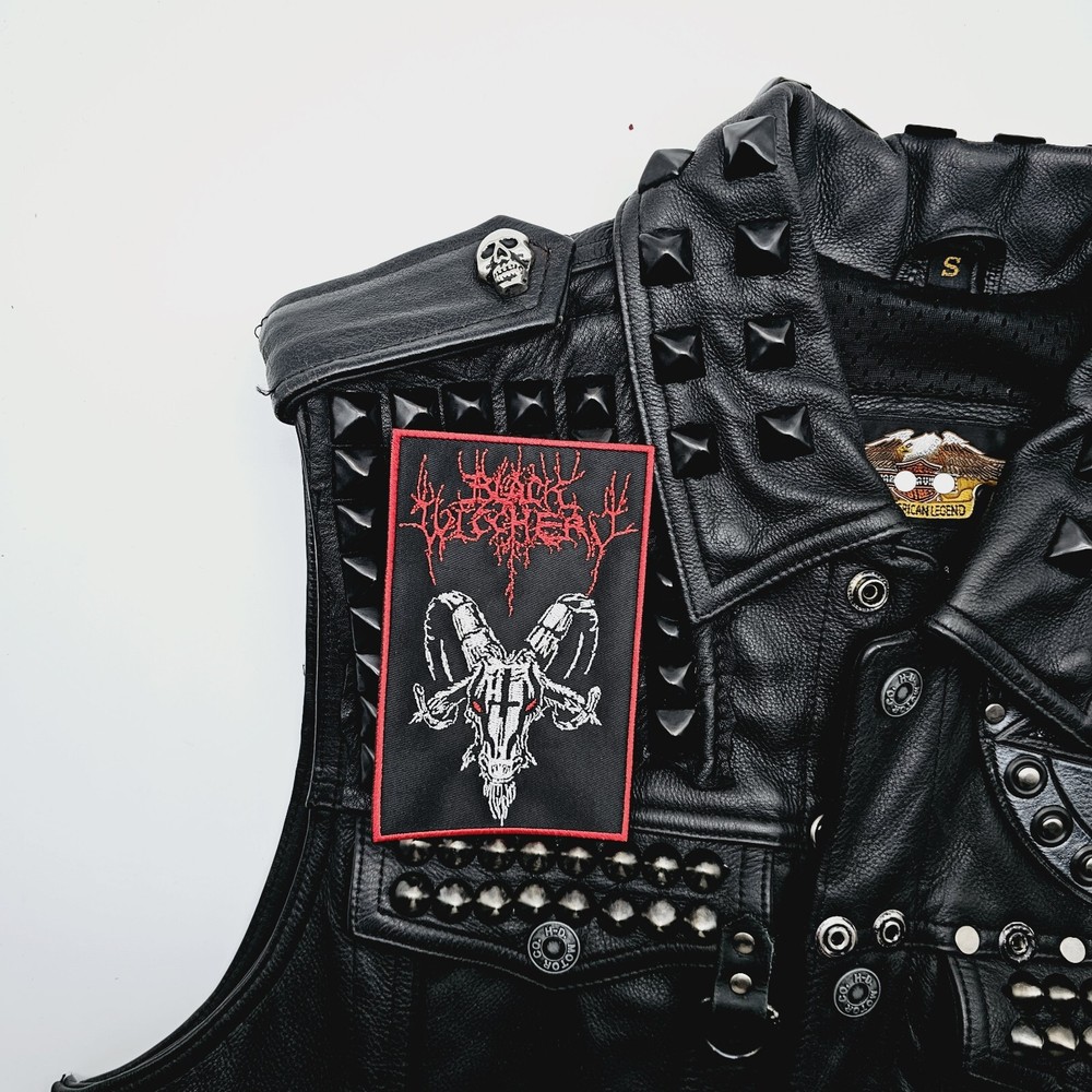 Black Witchery Red Logo Goat EMBROIDERED PATCH