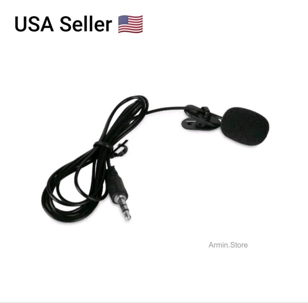 1 PC Mini Portable Microphone Condenser Clip-on Lapel  3.5mm Jack Lavalier wired
